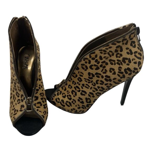 Carlos Santana Veruca leather upper fur 7.5 heels - Picture 3 of 7